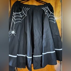 Hell Bunny Black Spider Web pinup skirt